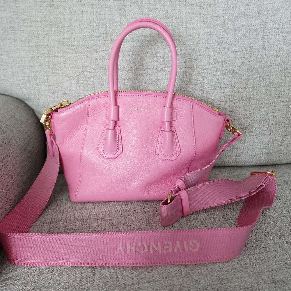 Givenchy Mini Antigona Sport Pink Satchel Crossbody Bag Feminine Girly Barbie - Picture 4 of 16